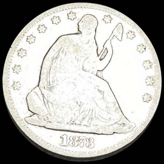 1873-CC Seated Liberty Half Dollar NICELY CIRC