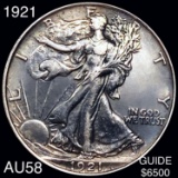 1921 Walking Half Dollar CHOICE AU