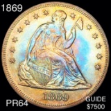 1869 Seated Liberty Dollar CHOICE PROOF