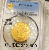1884-CC $10 Gold Eagle PCGS - AU55