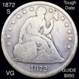 1872-S Seated Liberty Dollar NICELY CIRCULATED