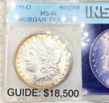 1893-O Morgan Silver Dollar INS - MS64