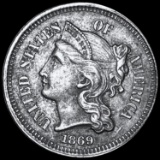 1869 Three Cent Nickel UNCIRCULATED