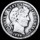 1896-O Barber Silver Dime NICELY CIRCULATED