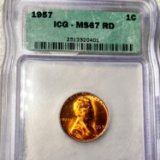 1957 Lincoln Wheat Penny ICG - MS 67 RD