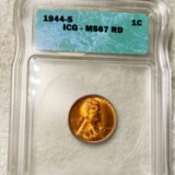 1944-S Lincoln Wheat Penny ICG - MS 67 RD