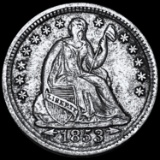 1853 Seated Liberty Half Dime CLOSELY UNC