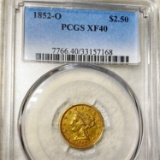 1852-O $2.50 Gold Quarter Eagle PCGS - XF40
