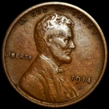1914-D Lincoln Wheat Penny NEARLY UNC