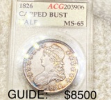 1826 Capped Bust Half Dollar ACG - MS65