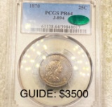 1870 Judd Quarter PCGS - PR 64 CAC J-894