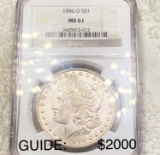 1896-O Morgan Silver Dollar NGC - MS61