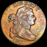1802 Draped Bust Large Cent NEARLY UNC