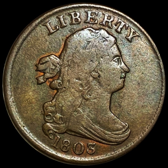 1803 Draped Bust Half Cent NICELY CIRCULATED