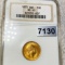 1873 Swedish Gold 10 Kroner NGC - MS65