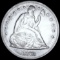 1872 Seated Silver Dollar NEARLY UNC
