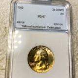 1959 Washington Silver Quarter NNC - MS67