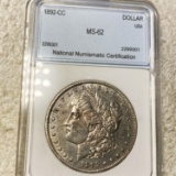 1892-CC Morgan Silver Dollar NNC - MS62