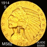 1914-S $5 Gold Half Eagle UNCIRCULATED