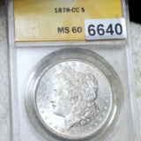 1878-CC Morgan Silver Dollar ANACS - MS60