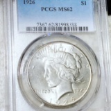 1926 Silver Peace Dollar PCGS - MS62