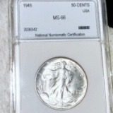 1945 Walking Half Dollar NNC - MS66
