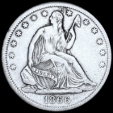 1866-S Seated Half Dollar LIGHTLY CIRCULATED