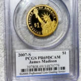 2007-S James Madison Dollar PCGS - PR 69 DCAM