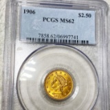 1906 $2.50 Gold Quarter Eagle PCGS - MS62