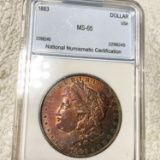 1883 Morgan Silver Dollar NNC - MS65