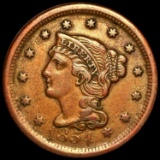 1854 Braided Hair Large Cent ABOUT UNCIRCULATED
