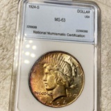 1924-S Silver Peace Dollar NNC - MS63
