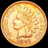 1891 Indian Head Penny CLOSELY UNCIRCULATED