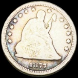 1877-CC Seated Liberty Quarter NICELY CIRCULATED