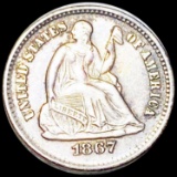 1867-S Seated Half Dime UNCIRCULATED