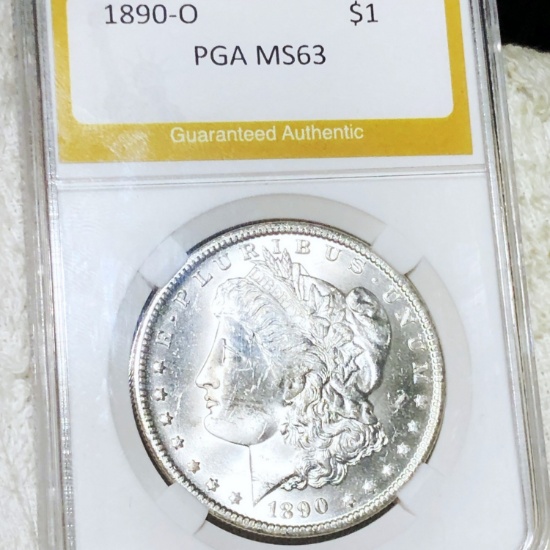 1890-O Morgan Silver Dollar PGA - MS63