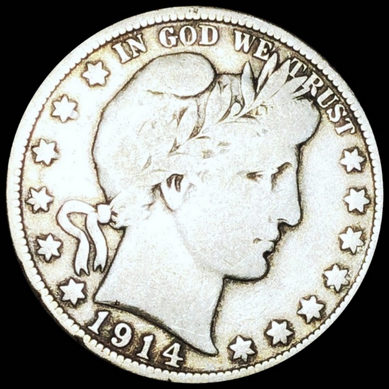 1914 Barber Silver Half Dollar NICELY CIRCULATED