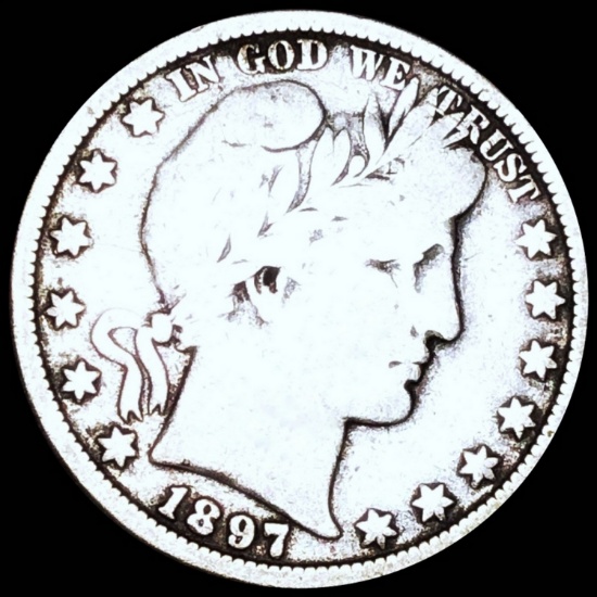 1897-O Barber Silver Half Dollar NICELY CIRCULATED