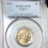 1913 TY2 Buffalo Head Nickel PCGS - AU58