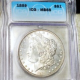 1889 Morgan Silver Dollar ICG - MS65