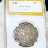 1836 Capped Bust Half Dollar PGA - AU55 00/50