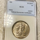 1942 Walking Half Dollar NNC - MS66