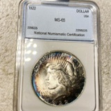 1922 Silver Peace Dollar NNC - MS65