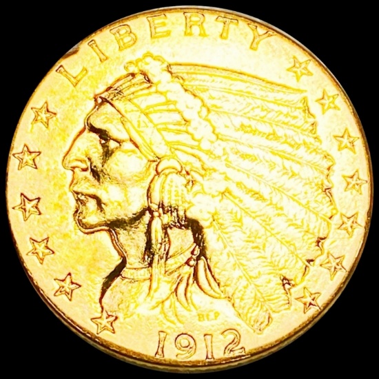 1912 $2.50 Gold Quarter Eagle UNCIRCULATED