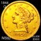 1844-O Gold Half Eagle UNCIRCULATED