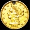 1861 Quarter Eagle Gold $2.50 UNC love Token