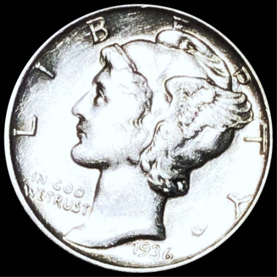 1936-S Mercury Silver Dime UNCIRCULATED