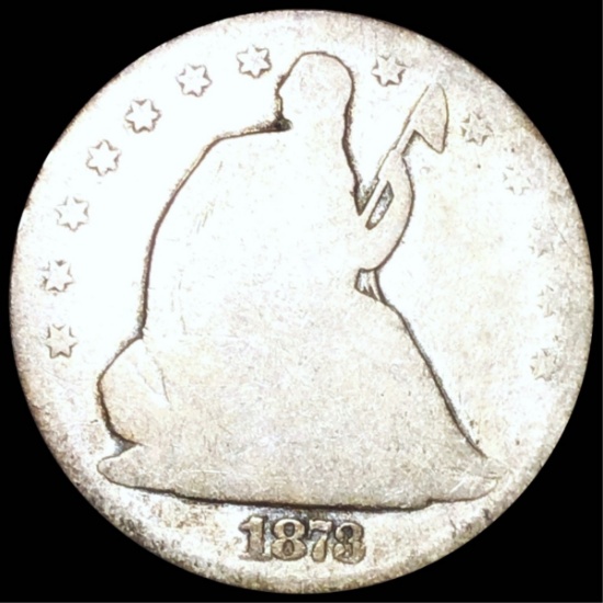 1873-CC Seated Half Dollar NICELY CIRCULATED