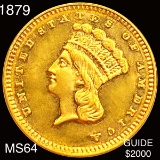 1879 Rare Gold Dollar UNCIRCULATED