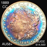 1889-CC Morgan Silver Dollar CHOICE AU (toned)